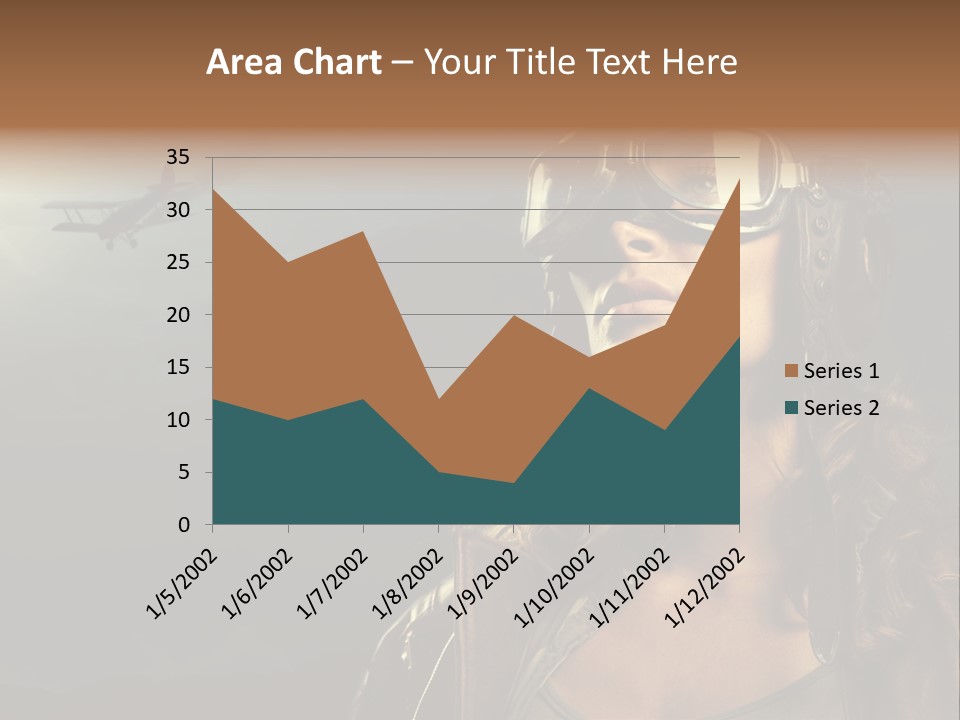 Old Style Fashion Model Pilot PowerPoint Template