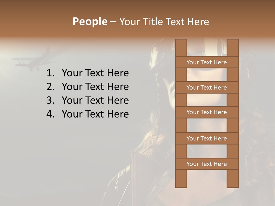 Old Style Fashion Model Pilot PowerPoint Template