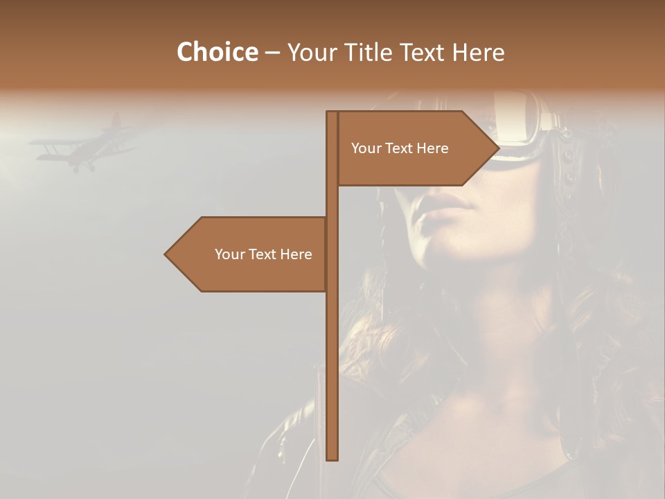 Old Style Fashion Model Pilot PowerPoint Template