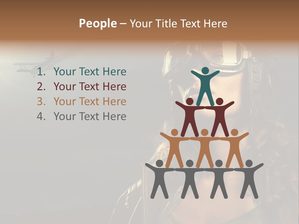 Old Style Fashion Model Pilot PowerPoint Template