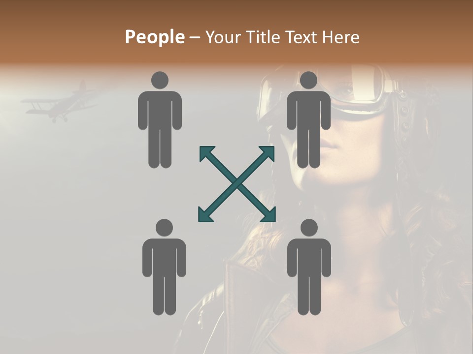 Old Style Fashion Model Pilot PowerPoint Template