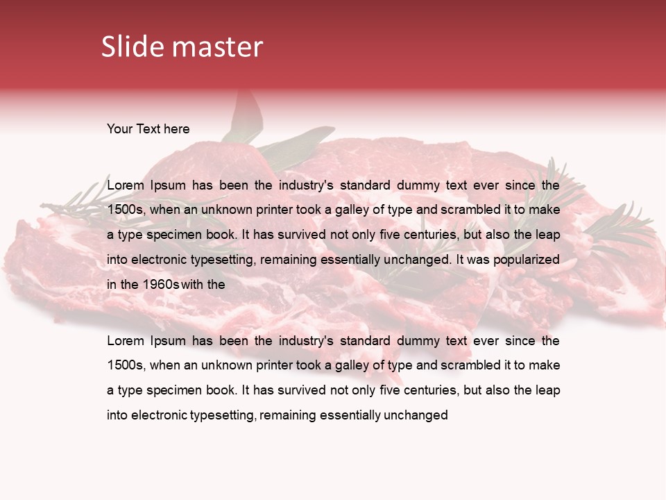 Cruda Salvia Macellaio PowerPoint Template