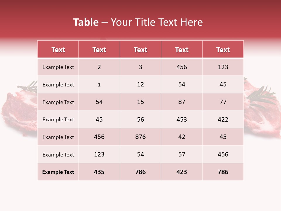 Cruda Salvia Macellaio PowerPoint Template