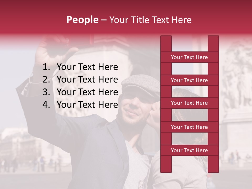 Amoureux Ballade Homme PowerPoint Template