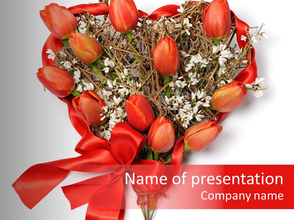 Beautiful Bunch Arrangement PowerPoint Template