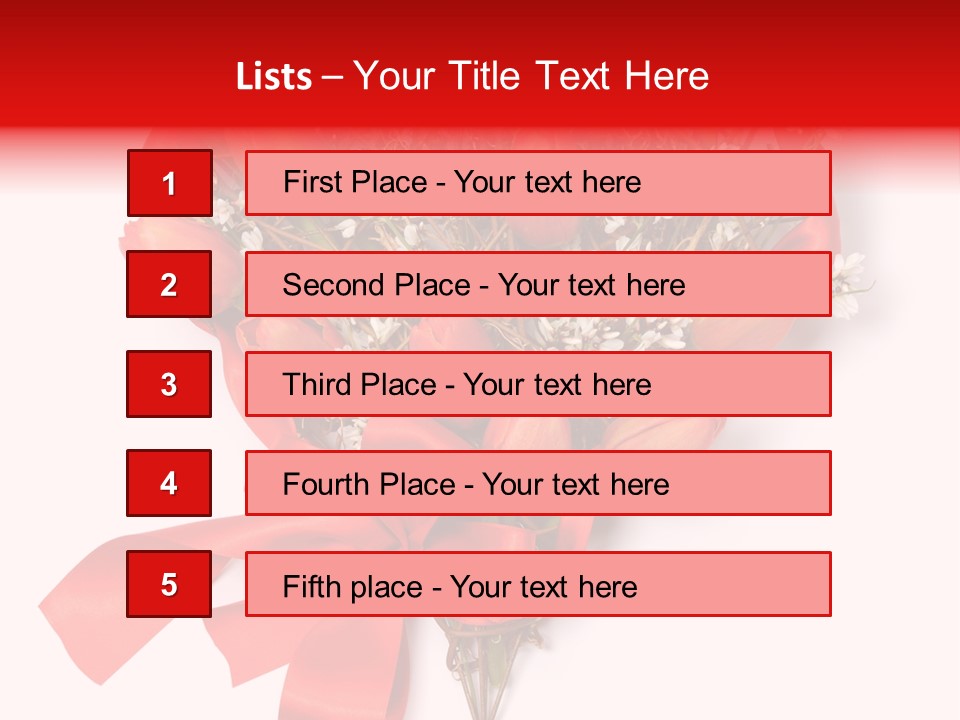 Beautiful Bunch Arrangement PowerPoint Template