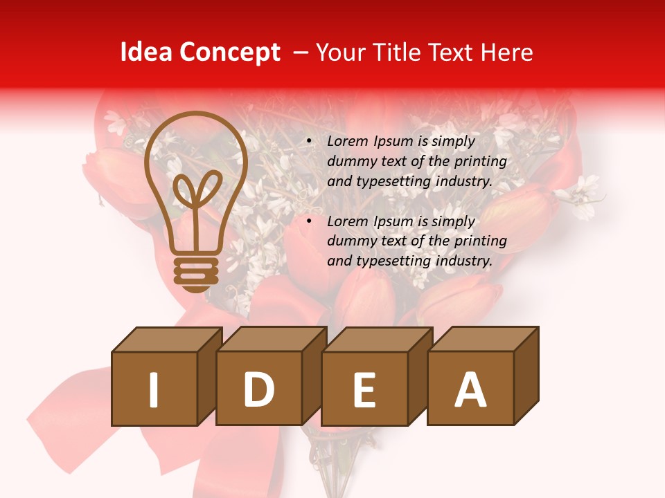 Beautiful Bunch Arrangement PowerPoint Template