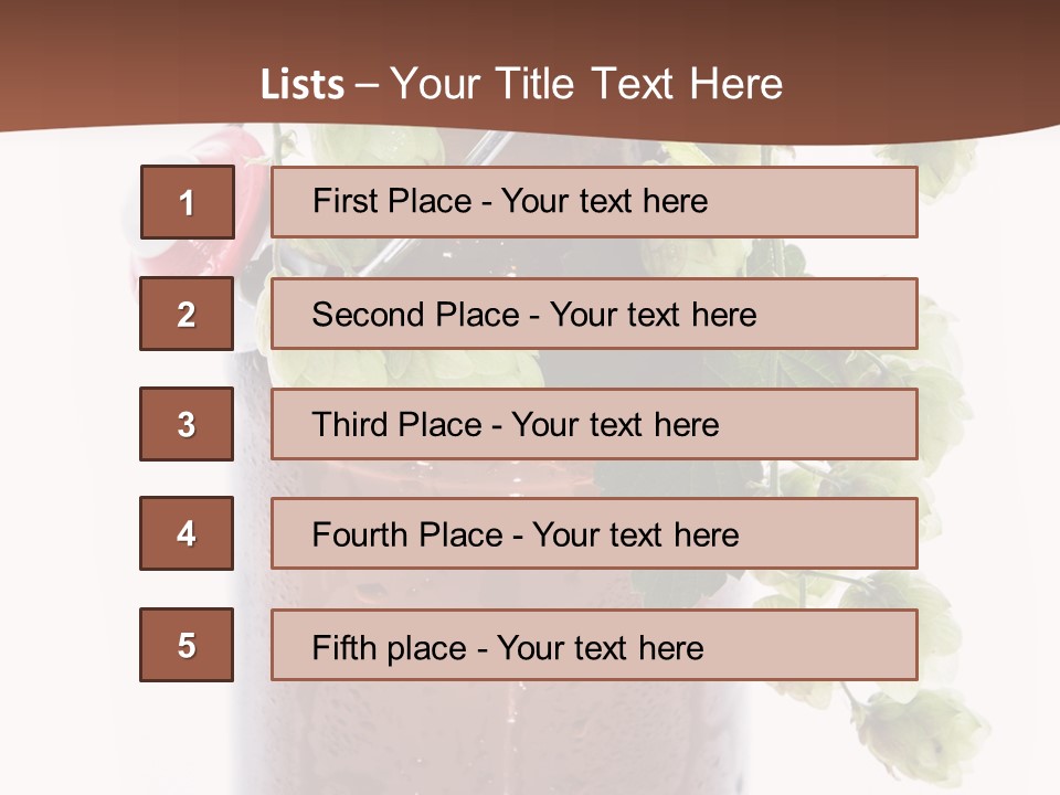 Brewing Fresh Ingredient PowerPoint Template