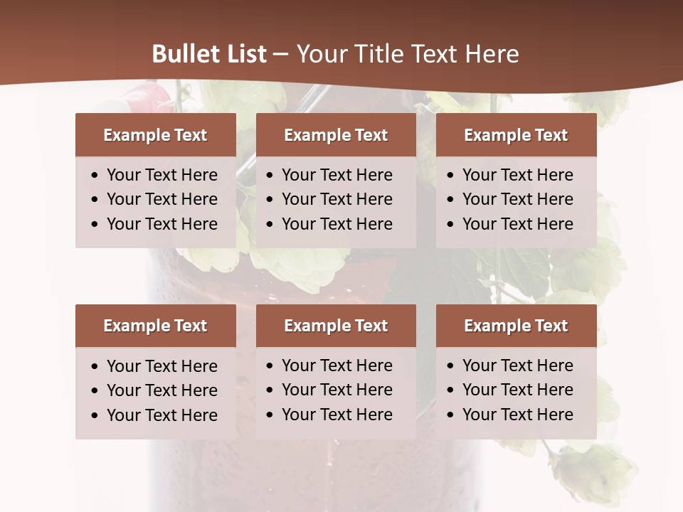 Brewing Fresh Ingredient PowerPoint Template
