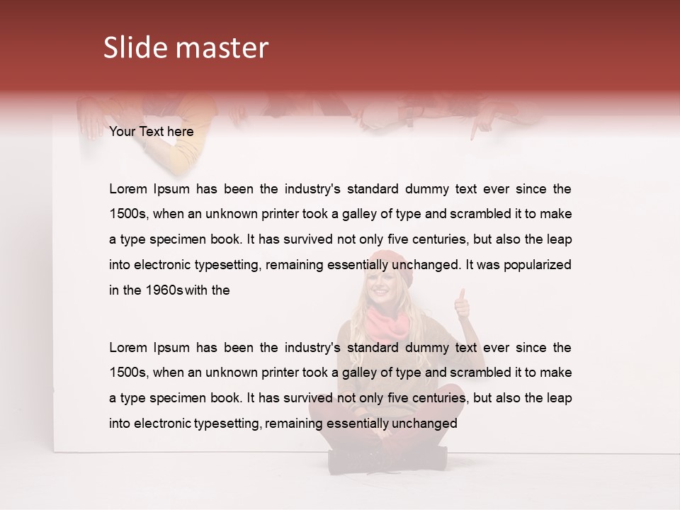 Isolated Caucasian White PowerPoint Template