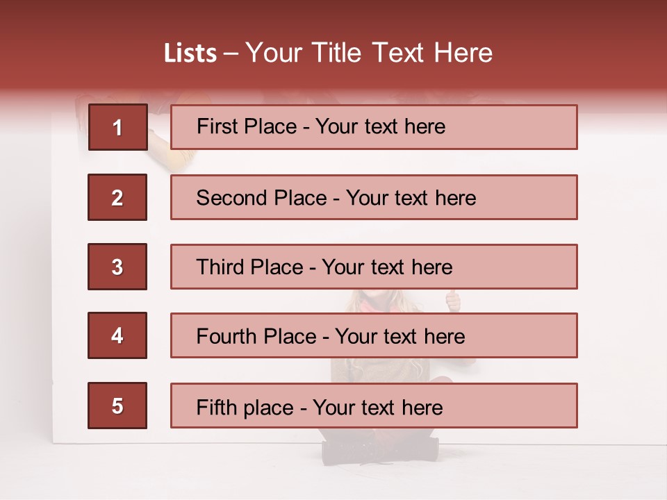 Isolated Caucasian White PowerPoint Template