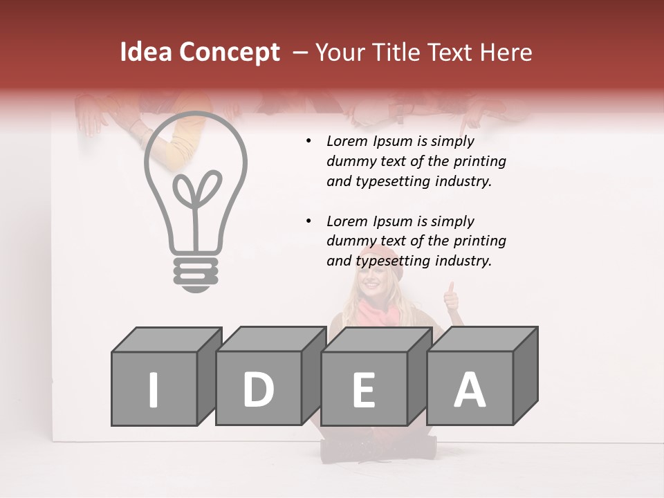 Isolated Caucasian White PowerPoint Template