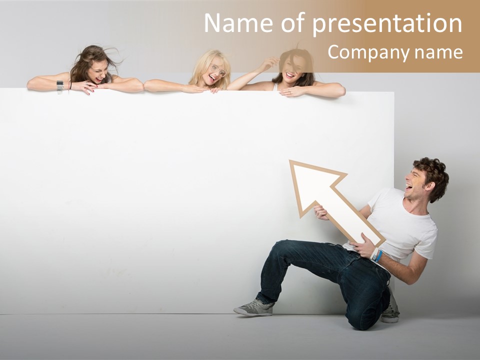 Present Empty Finger PowerPoint Template