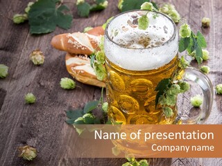 Liquid Beer Refreshment PowerPoint Template