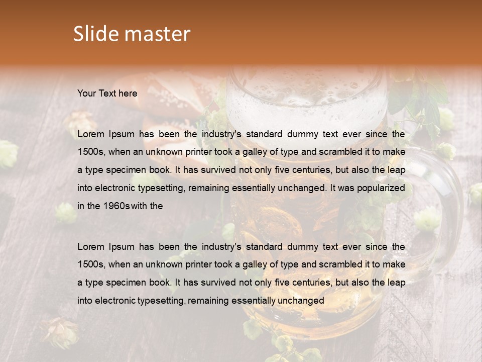 Liquid Beer Refreshment PowerPoint Template