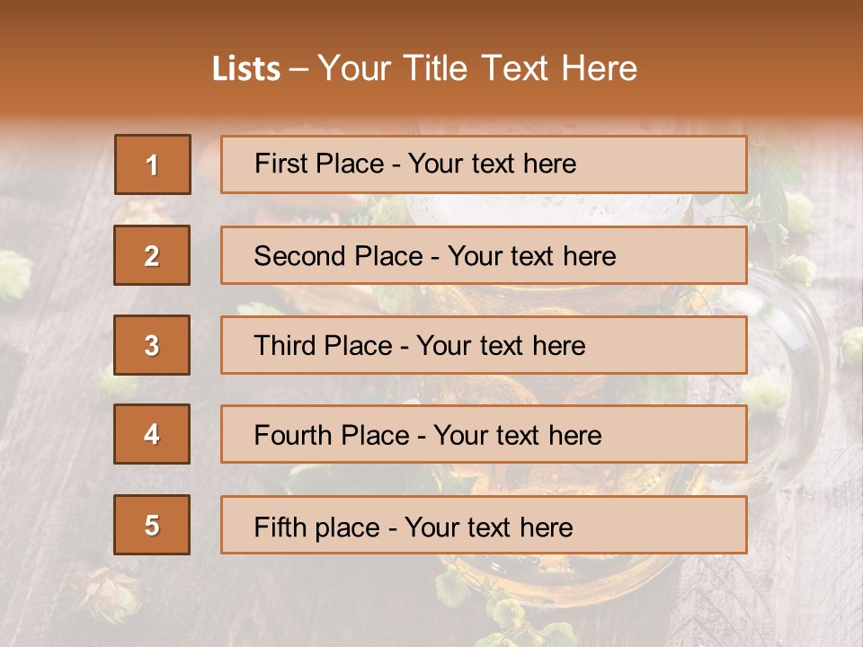 Liquid Beer Refreshment PowerPoint Template