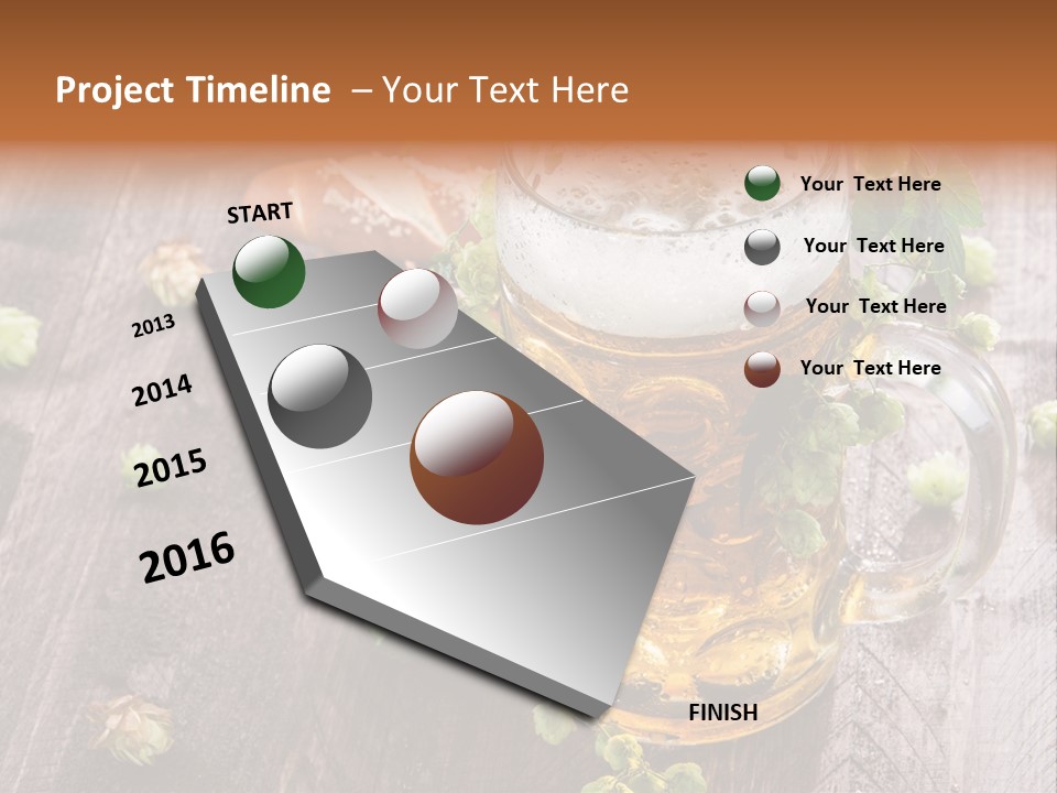 Liquid Beer Refreshment PowerPoint Template