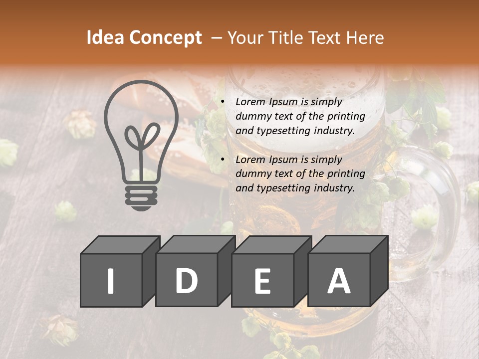 Liquid Beer Refreshment PowerPoint Template