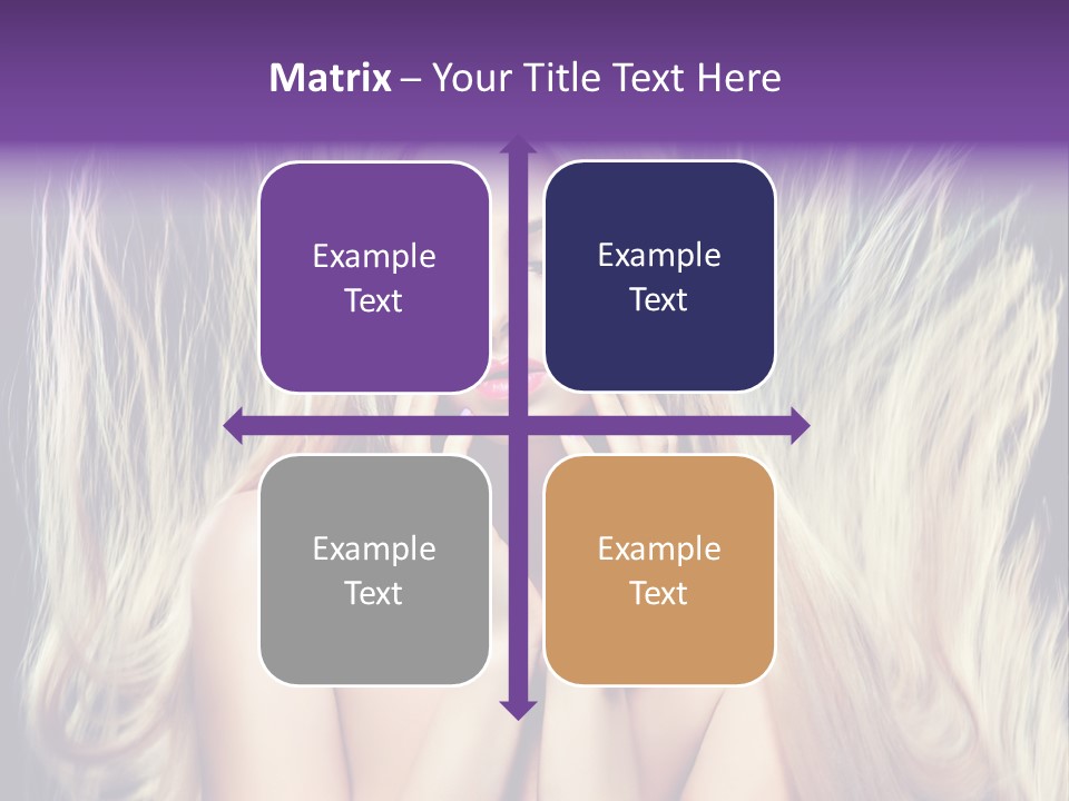 Haircut Blonde Long Hair PowerPoint Template