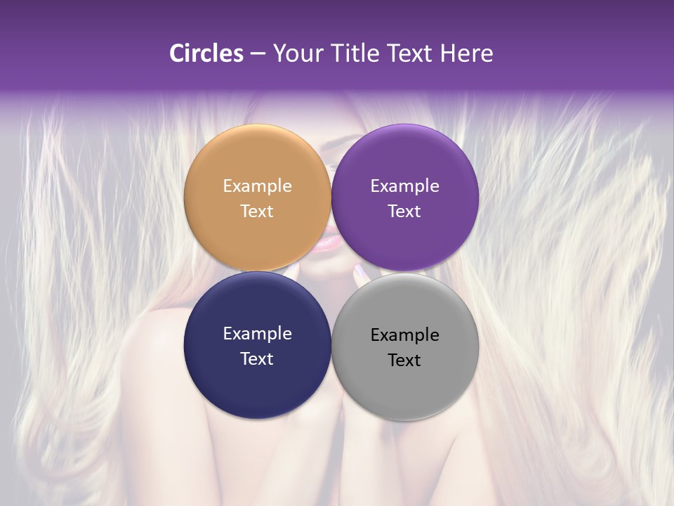 Haircut Blonde Long Hair PowerPoint Template