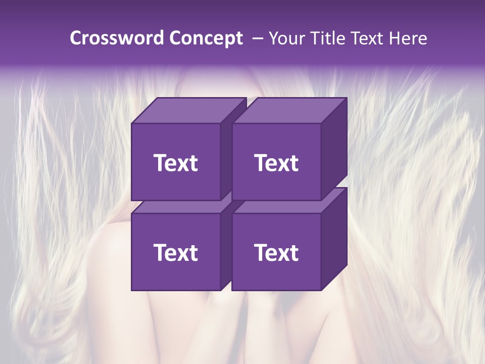 Haircut Blonde Long Hair PowerPoint Template