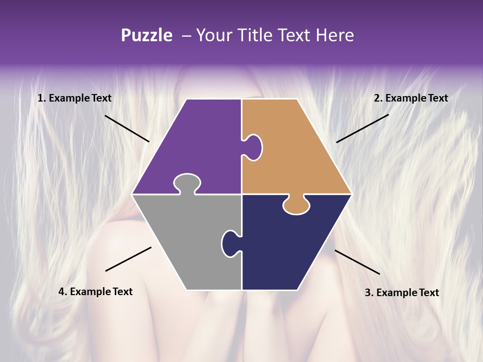 Haircut Blonde Long Hair PowerPoint Template