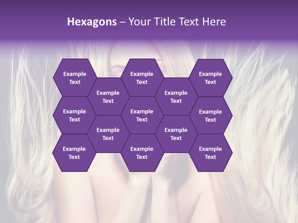 Haircut Blonde Long Hair PowerPoint Template