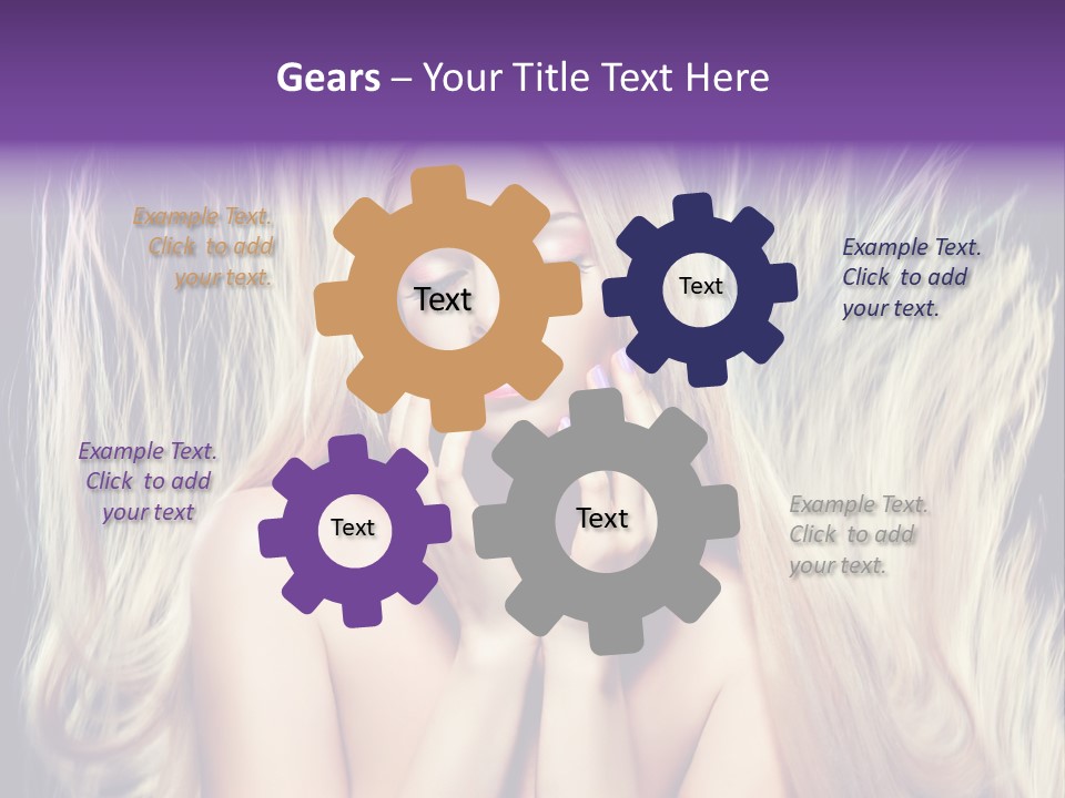 Haircut Blonde Long Hair PowerPoint Template