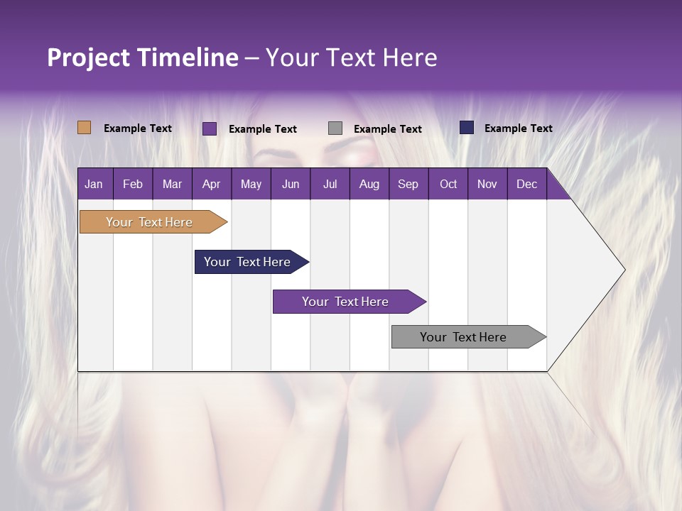 Haircut Blonde Long Hair PowerPoint Template