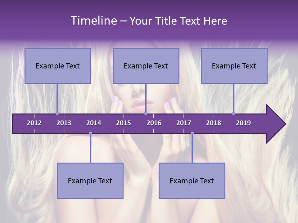 Haircut Blonde Long Hair PowerPoint Template