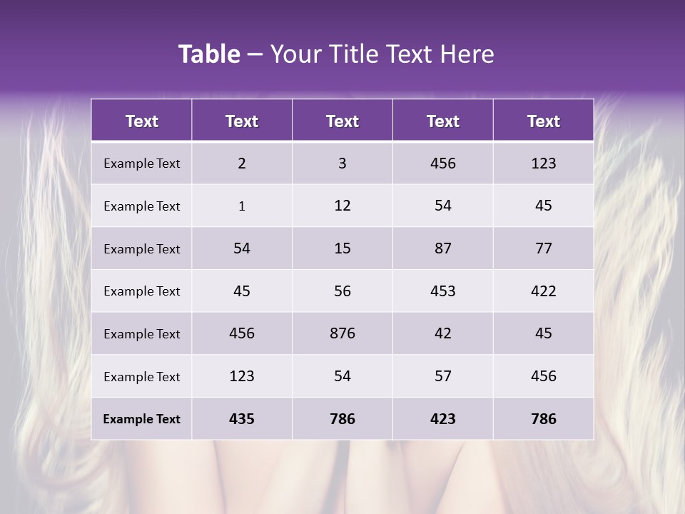 Haircut Blonde Long Hair PowerPoint Template