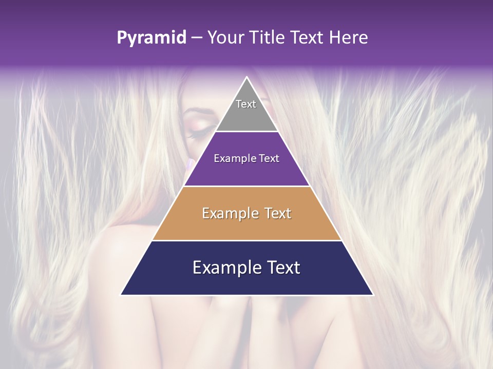 Haircut Blonde Long Hair PowerPoint Template