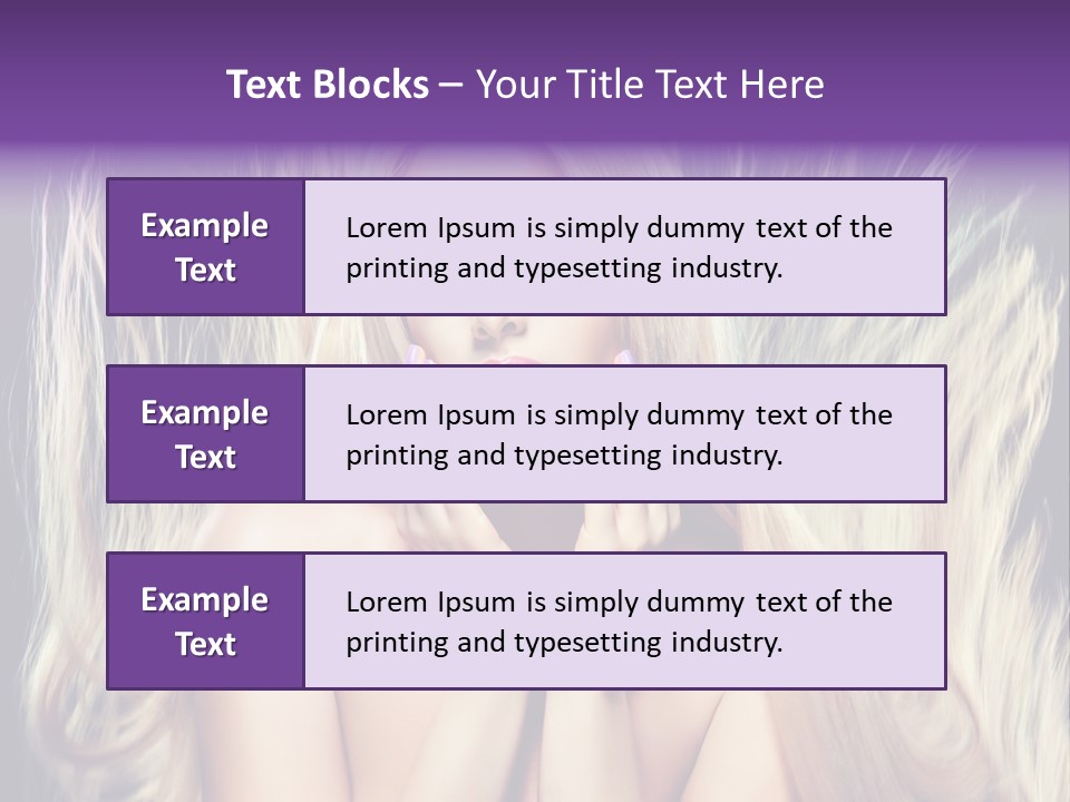 Haircut Blonde Long Hair PowerPoint Template