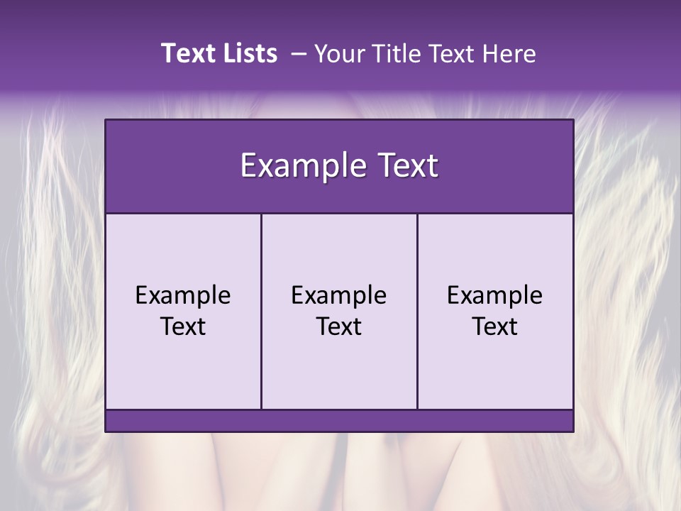 Haircut Blonde Long Hair PowerPoint Template