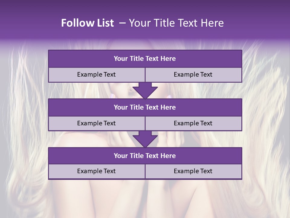 Haircut Blonde Long Hair PowerPoint Template