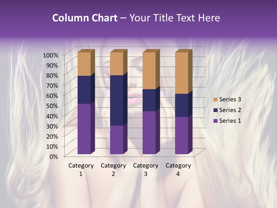 Haircut Blonde Long Hair PowerPoint Template