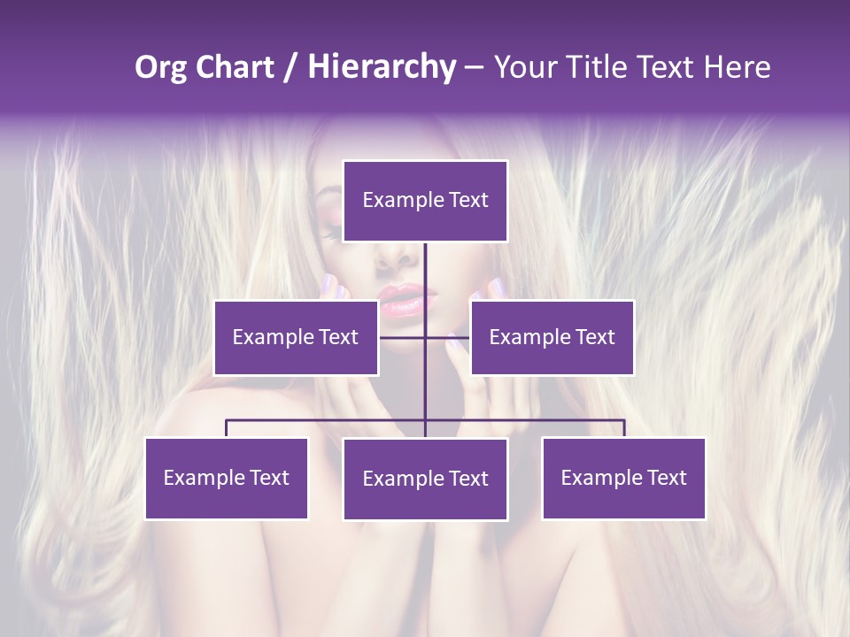 Haircut Blonde Long Hair PowerPoint Template