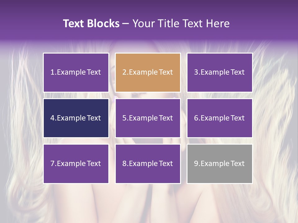 Haircut Blonde Long Hair PowerPoint Template