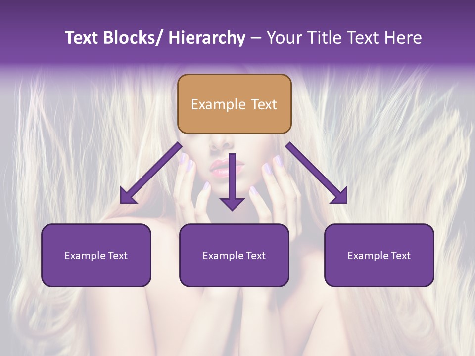 Haircut Blonde Long Hair PowerPoint Template