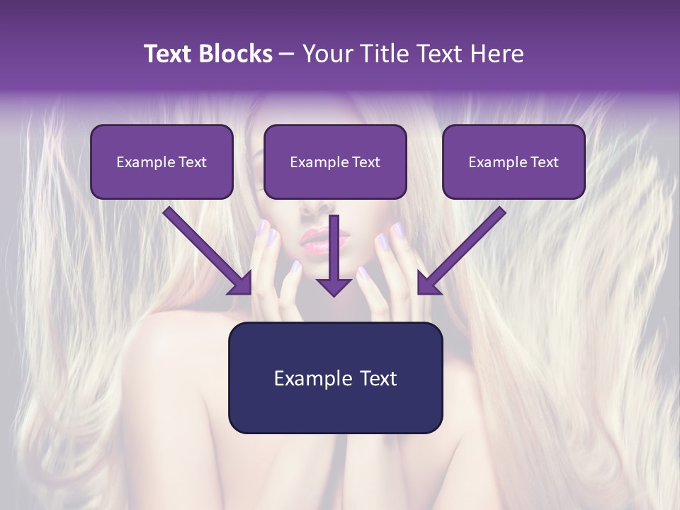 Haircut Blonde Long Hair PowerPoint Template