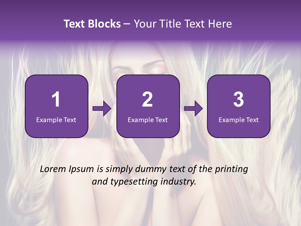 Haircut Blonde Long Hair PowerPoint Template