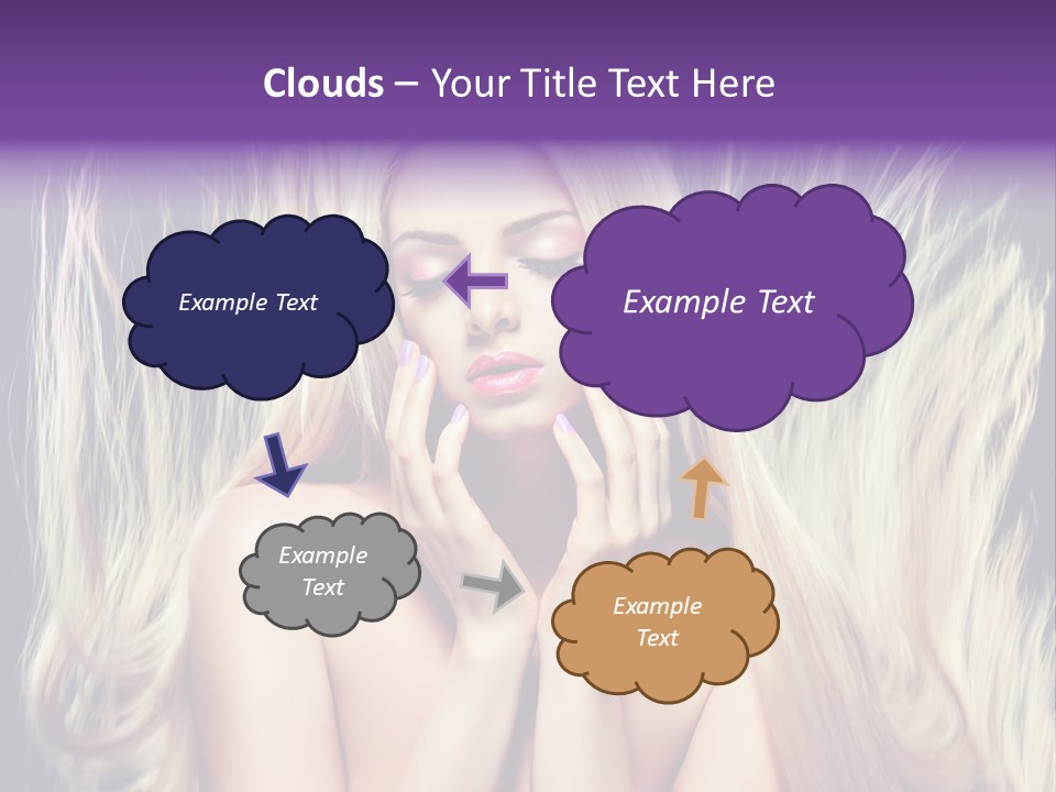 Haircut Blonde Long Hair PowerPoint Template