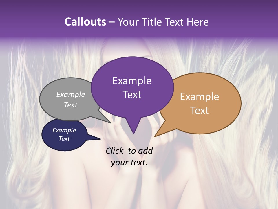 Haircut Blonde Long Hair PowerPoint Template