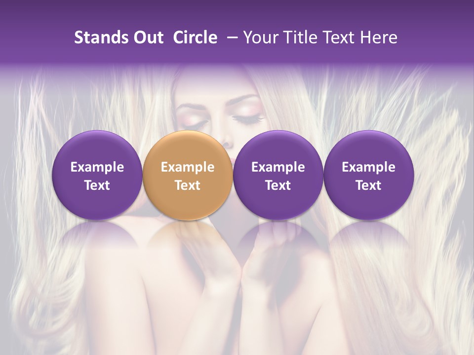 Haircut Blonde Long Hair PowerPoint Template