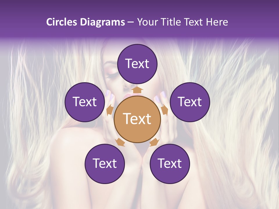 Haircut Blonde Long Hair PowerPoint Template