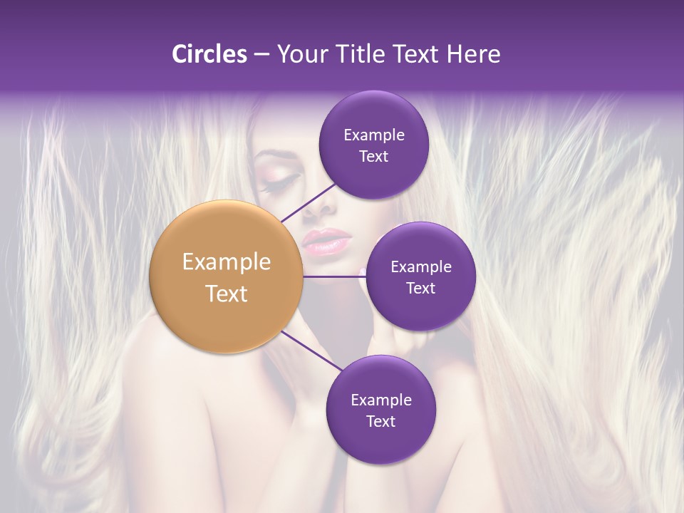 Haircut Blonde Long Hair PowerPoint Template