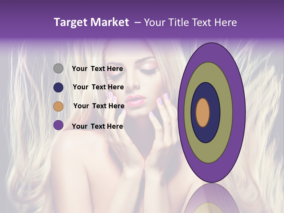 Haircut Blonde Long Hair PowerPoint Template