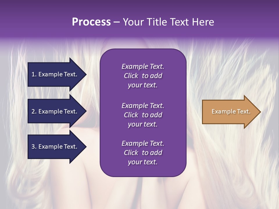 Haircut Blonde Long Hair PowerPoint Template