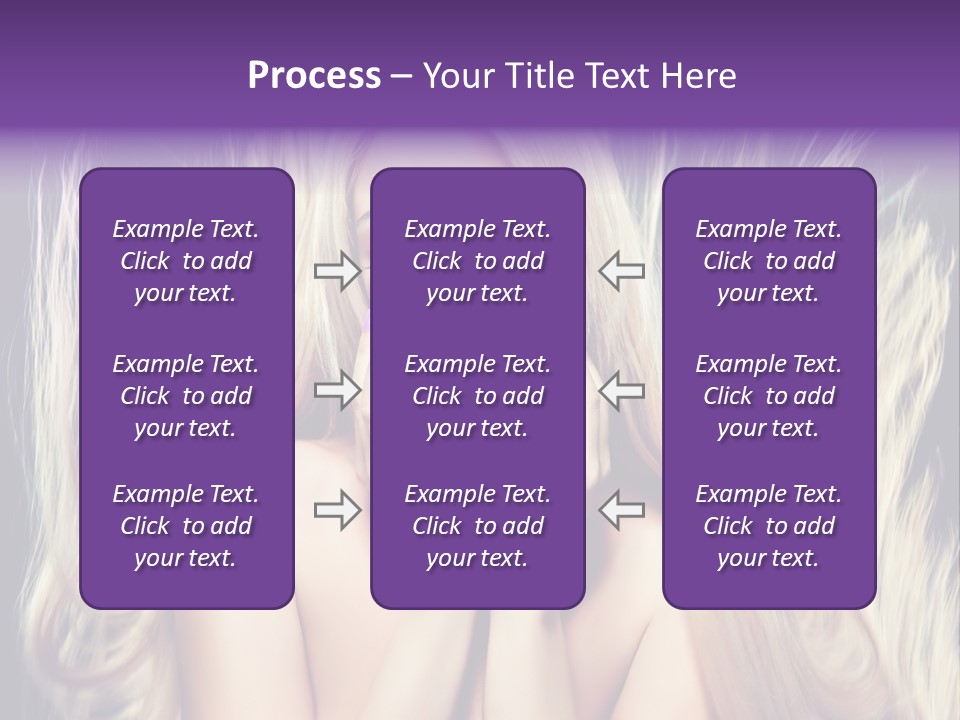 Haircut Blonde Long Hair PowerPoint Template