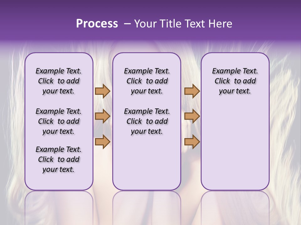 Haircut Blonde Long Hair PowerPoint Template